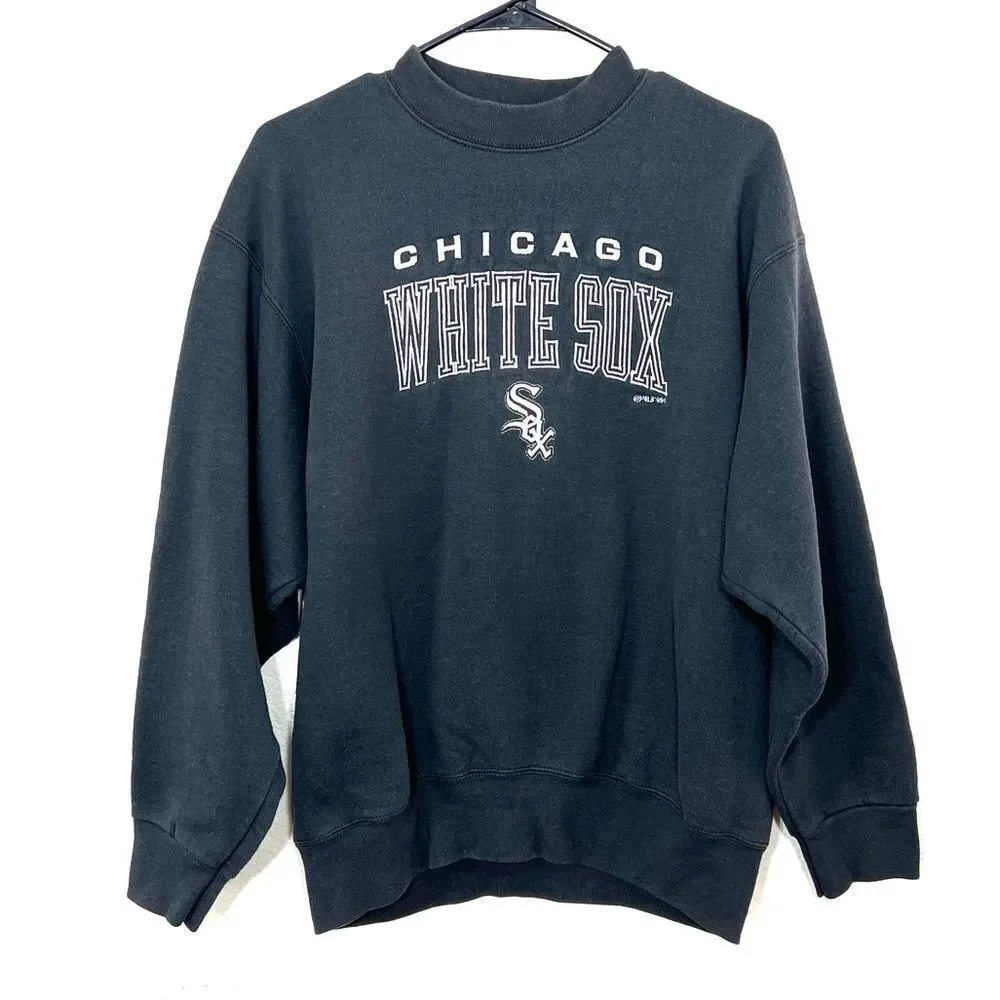 Vintage 90’s Chicago White Sox Black Sweatshirt Baseball MLB Unisex Size M